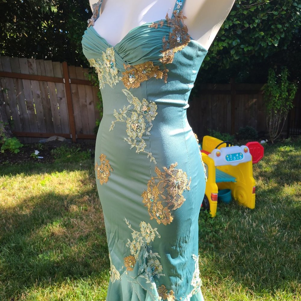 JulIan Joyce Mandalay Satin Embellished Dress